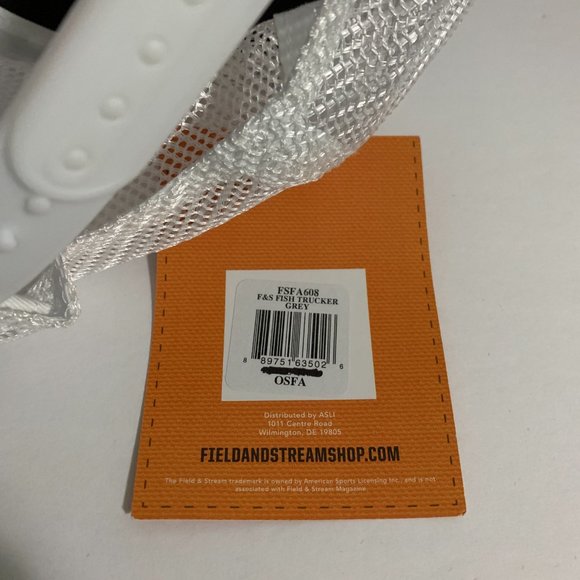 Field & Stream Fish Hat Trucker Snapback Adjustable Gray White Cap One Size OSMF - Picture 9 of 9